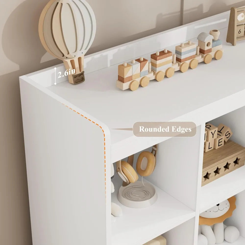 Kids Toy Storage Organizer With Bookshelf And Drawers