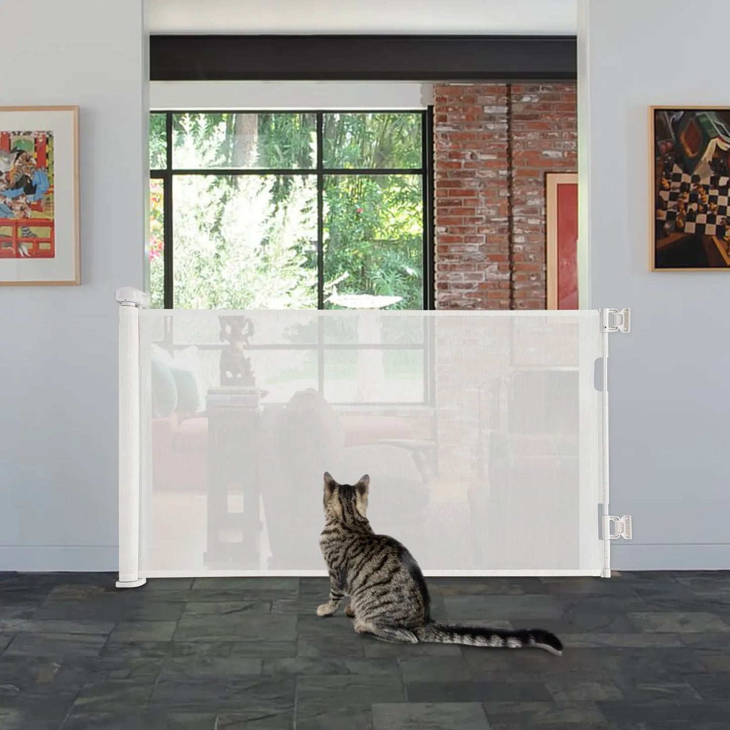 Retractable Pet Gate For Stairs, Corridors, Bedrooms