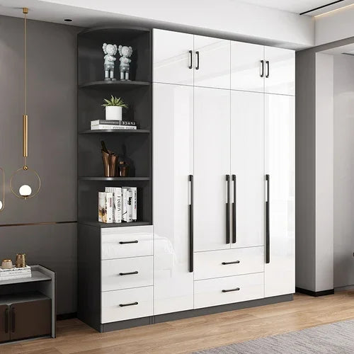 DUTRIEUX Wooden Wardrobe With Kids Drawers And Storage