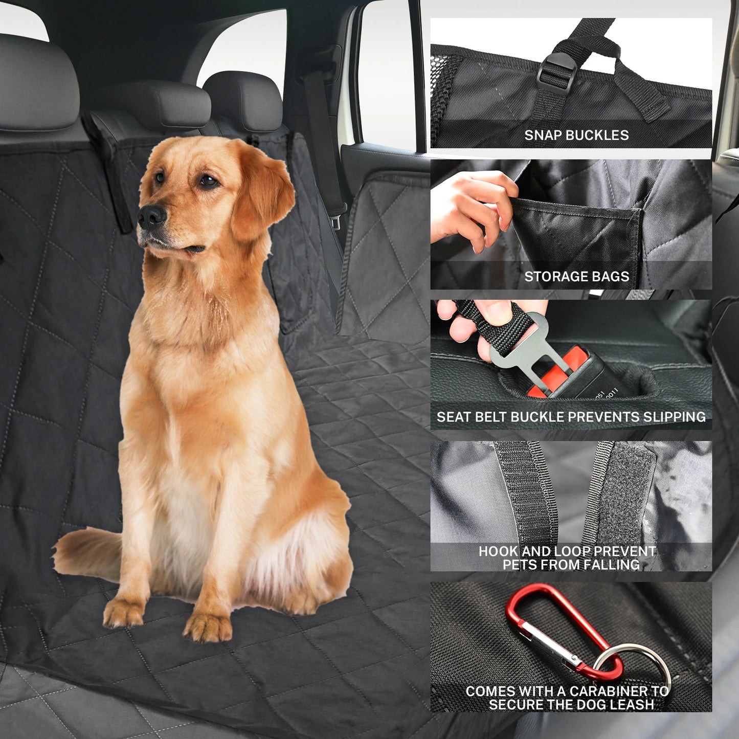 XUKEY Car Dog Rear Seat Cover Waterproof Travel Hammock Mat