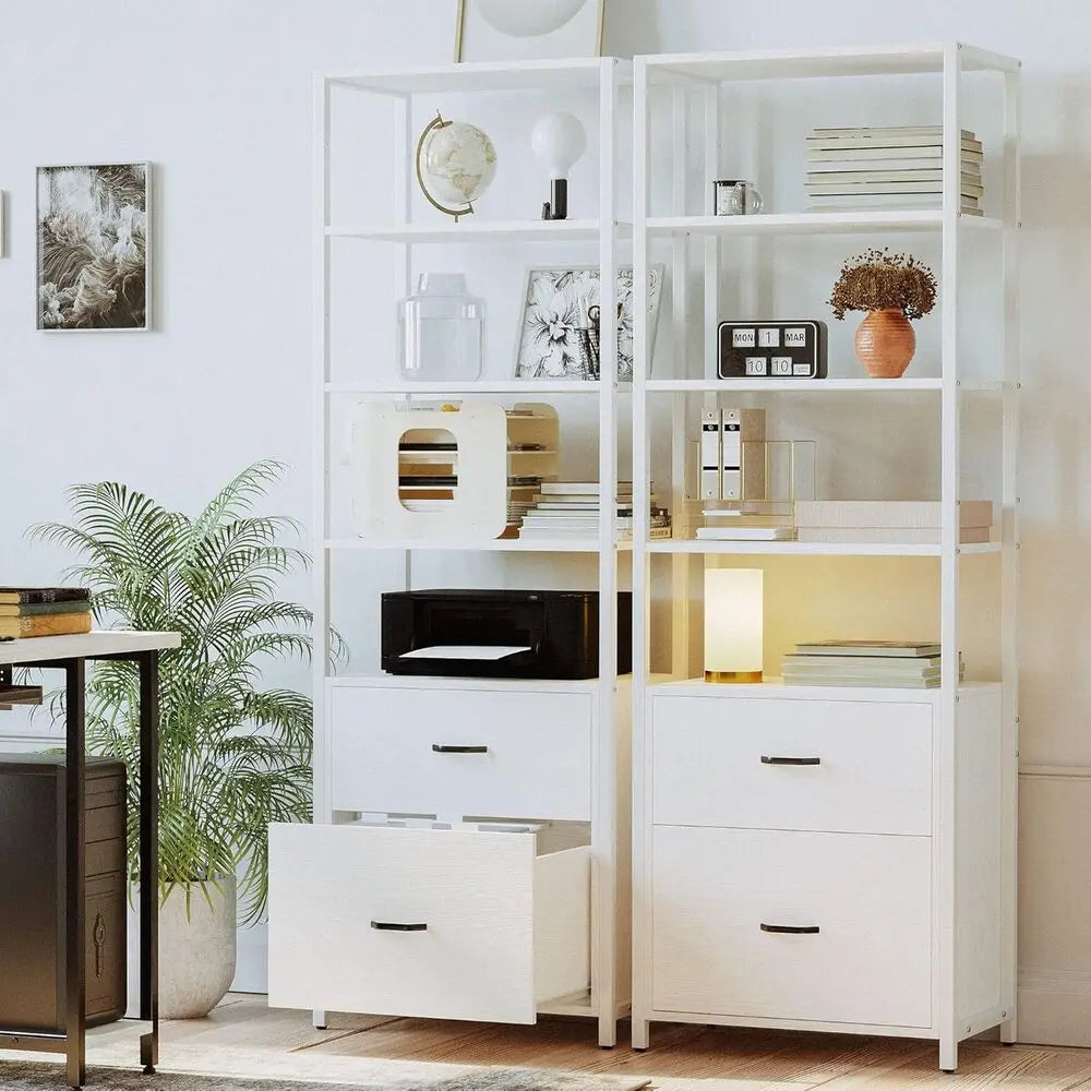 IRONCK Industrial Bookcase File Cabinet Drawers Freestanding