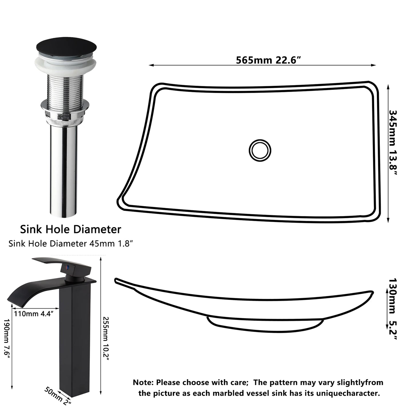 ZAPPO Commercial Bathroom Vessel Sink Large Vessel Sink Bowl With Faucet Above Counter Top Oval Bowl Sinks For Bathroom,Hotel
