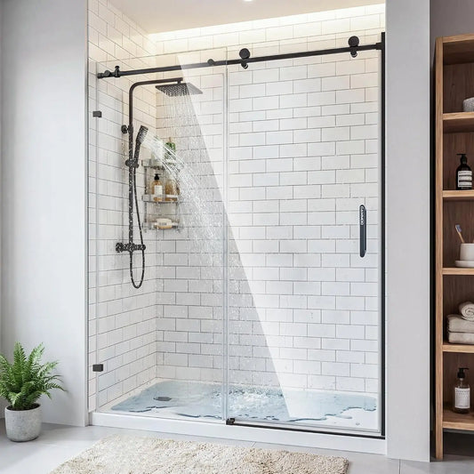 Frameless Magnetic Sliding Shower Door For Glass Enclosures