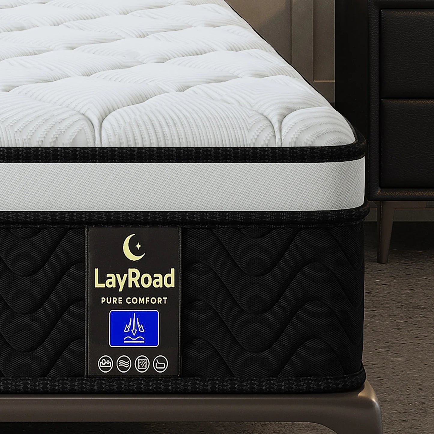 Layroad Memory Foam Mattress Boxed Medium Firmness Edge Support