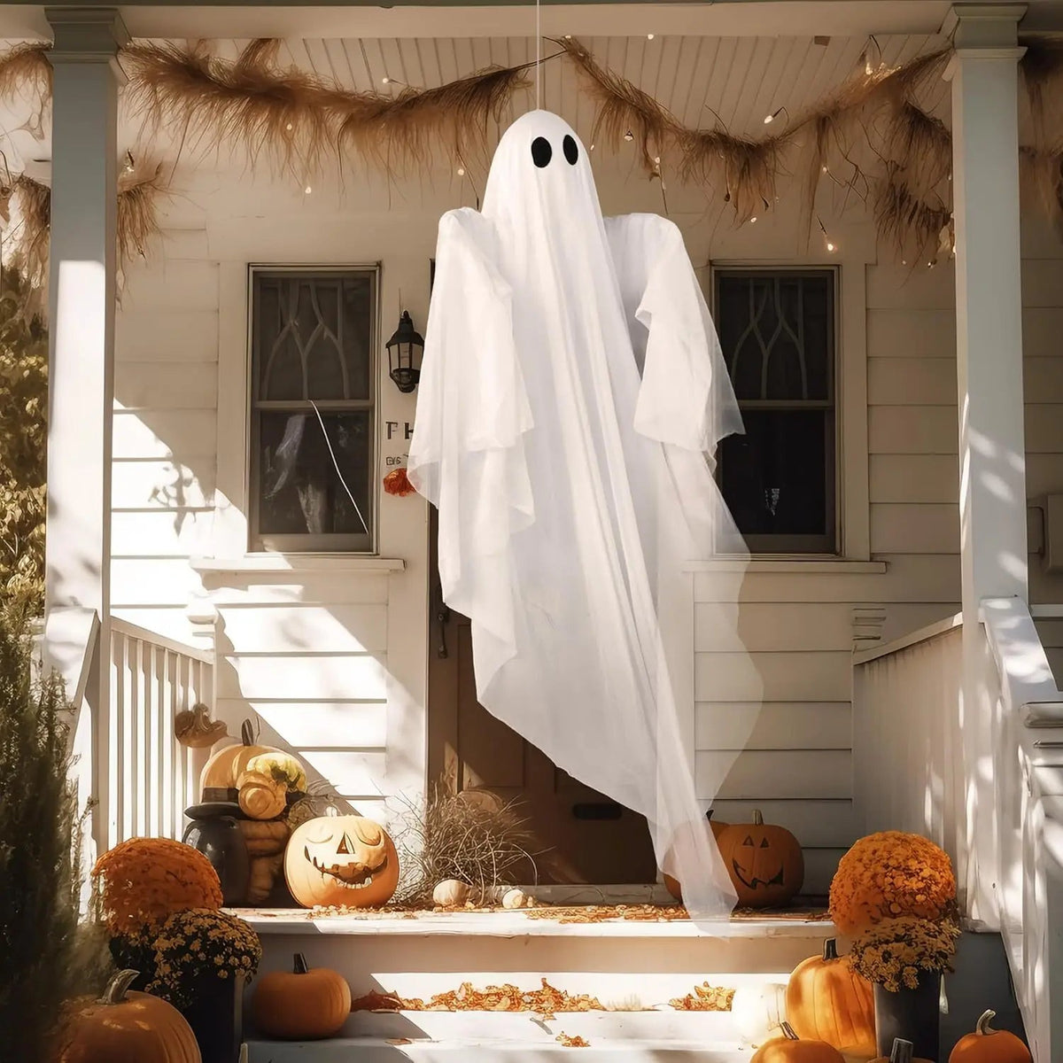47" Hanging Light up Ghost with Spooky White Light The Pet & Home Store