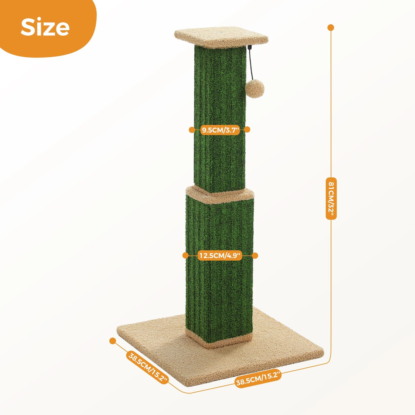 PAWZ Road Large Cat Scratching Post For Indoor Cats Ultimate Sisal Toy