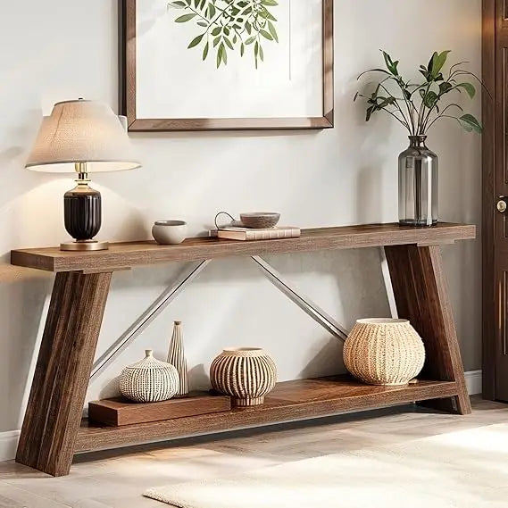 DAFIFY Tribesigns Sofa Table Behind Couch With Storage
