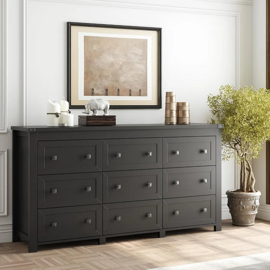 RBXC 9-Drawer Dresser Cabinet For Bedroom With Metal Handles