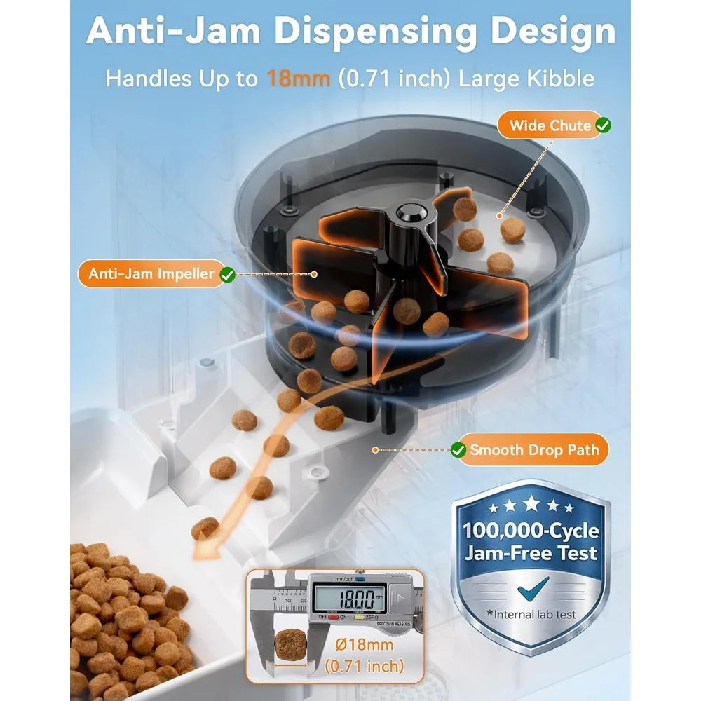 Automatic Large Breed Dog Feeder With HD Camera And AntiClog