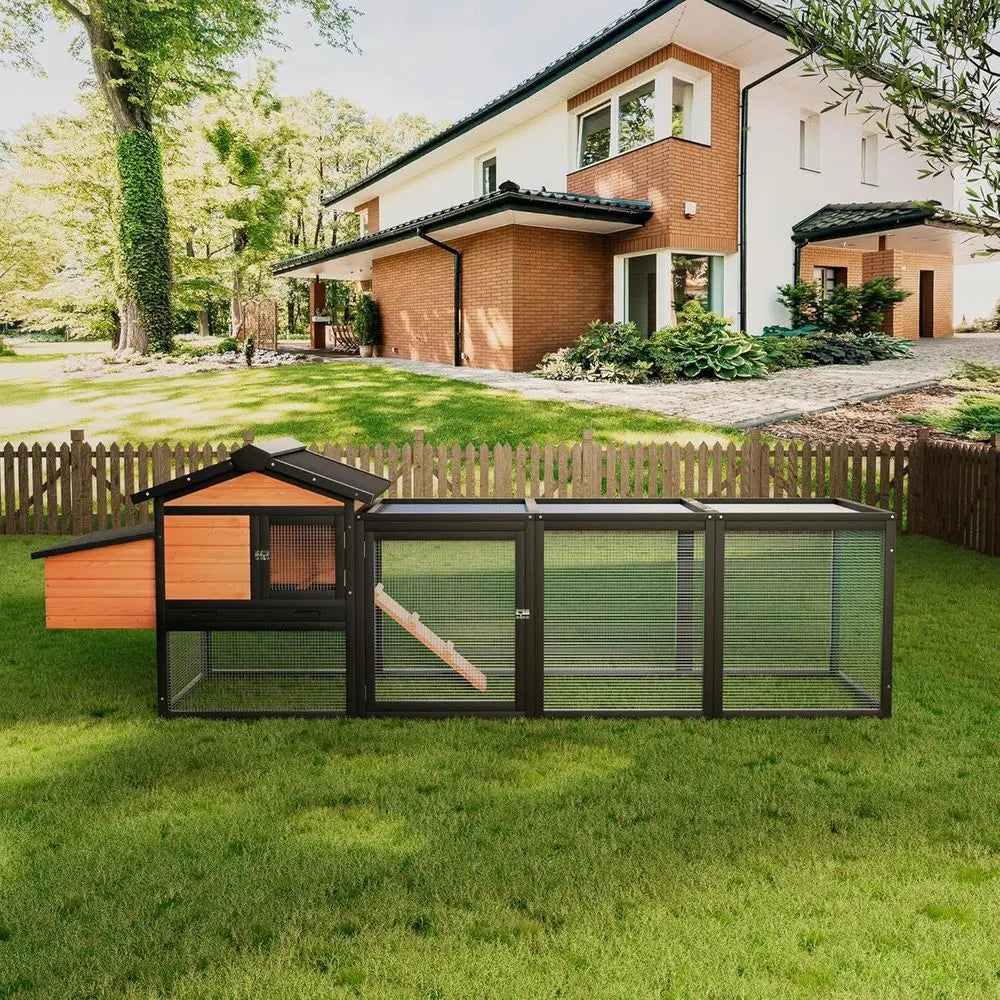 Sturdy Wooden Chicken Coop And Rabbit Hutch With Nesting Box