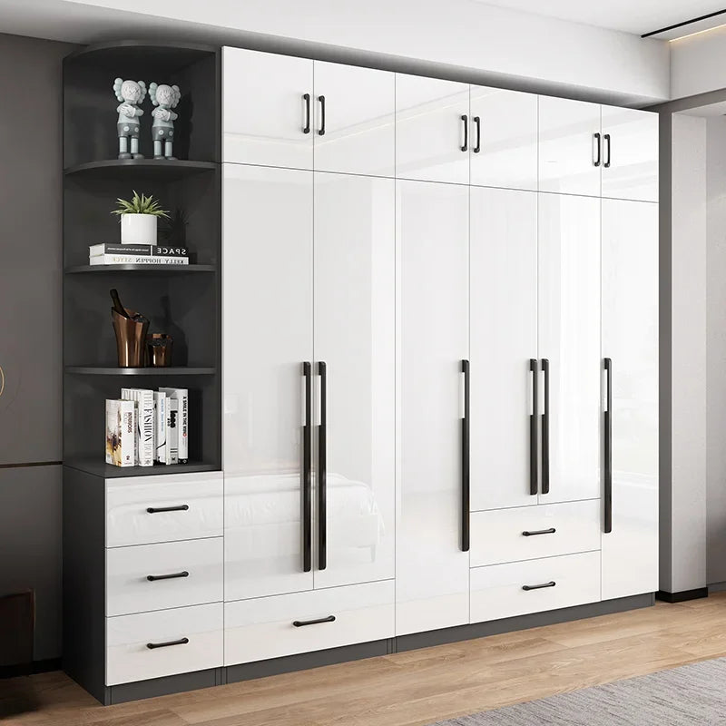 DUTRIEUX Wooden Wardrobe With Kids Drawers And Storage