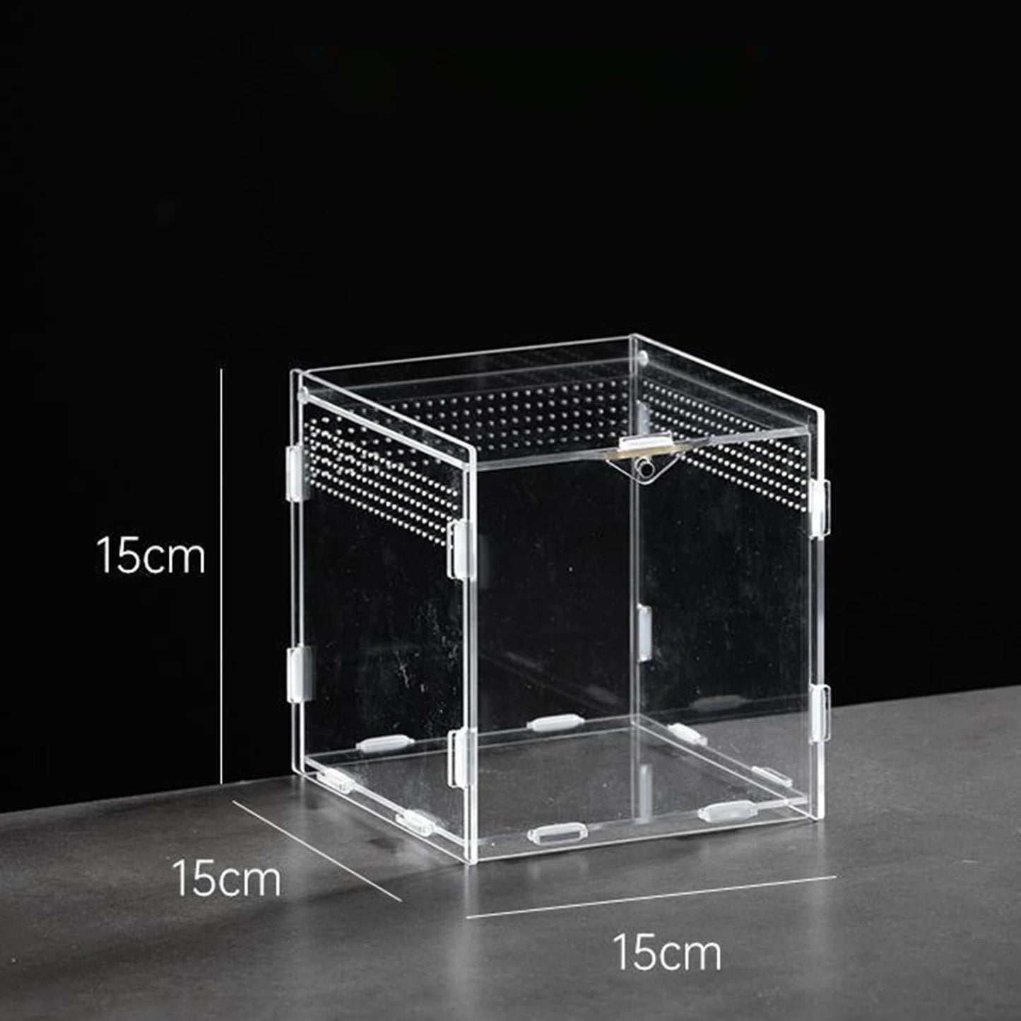 Acrylic Transparent Reptile Terrarium Breeding Box Turtle Cage Nano Arboreal Tarantula Enclosure Dearded Dragon Reptiles Habitat
