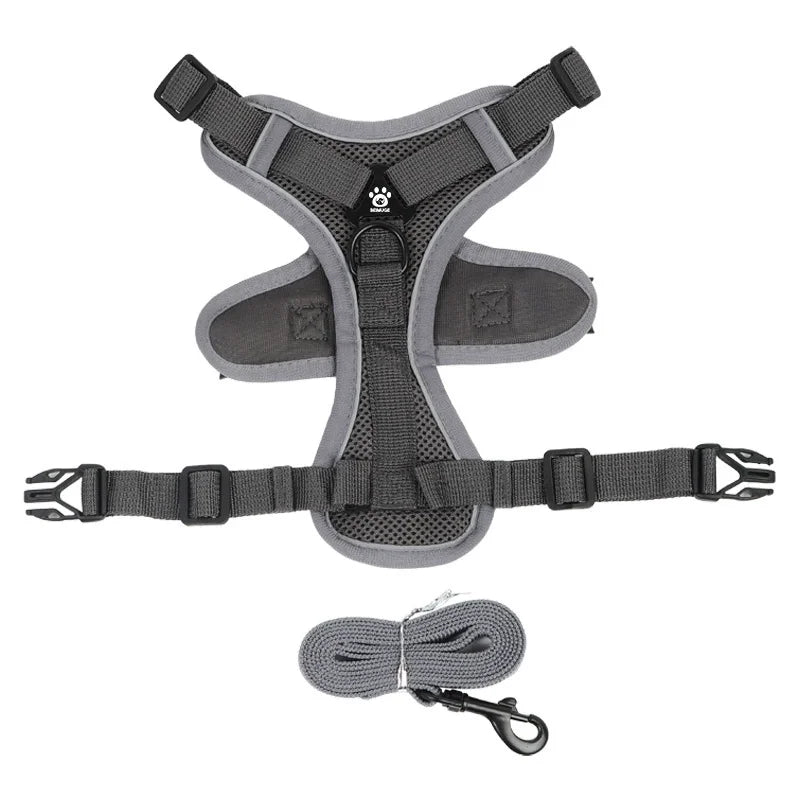 No Pull Dog Harness And Leash Set Reflective Adjustable Vest