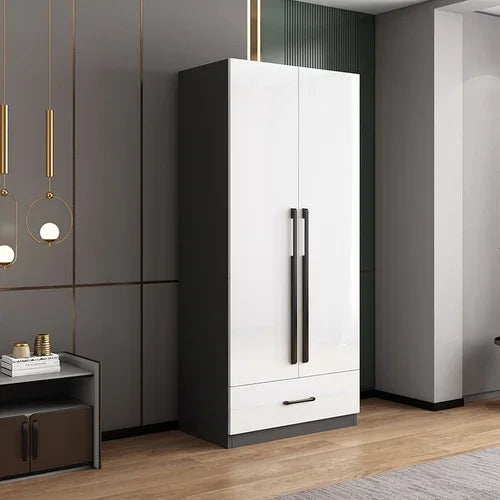 DUTRIEUX Wooden Wardrobe With Kids Drawers And Storage