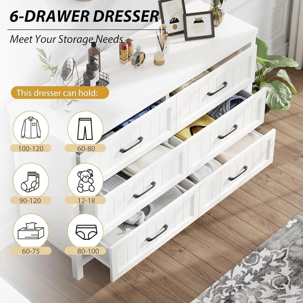 6 Drawer Large Double Dresser The Pet & Home Store