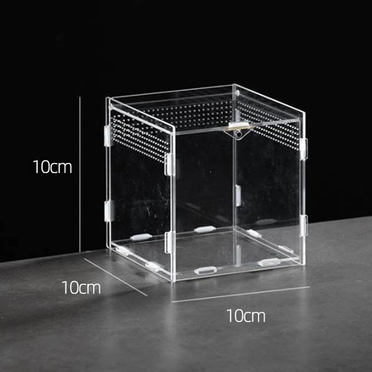 Acrylic Transparent Reptile Terrarium Breeding Box Turtle Cage Nano Arboreal Tarantula Enclosure Dearded Dragon Reptiles Habitat