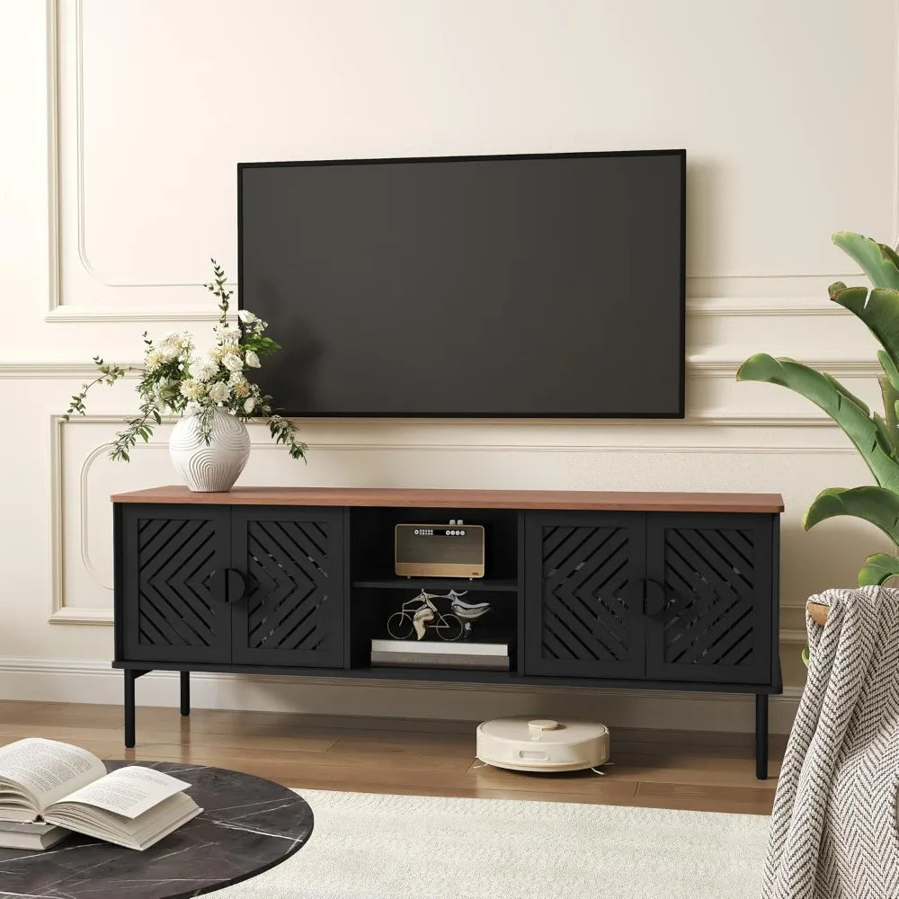Modern Long TV Stand,Storage For 55-70 Inch TV,Living Room,63 Inch, Custom