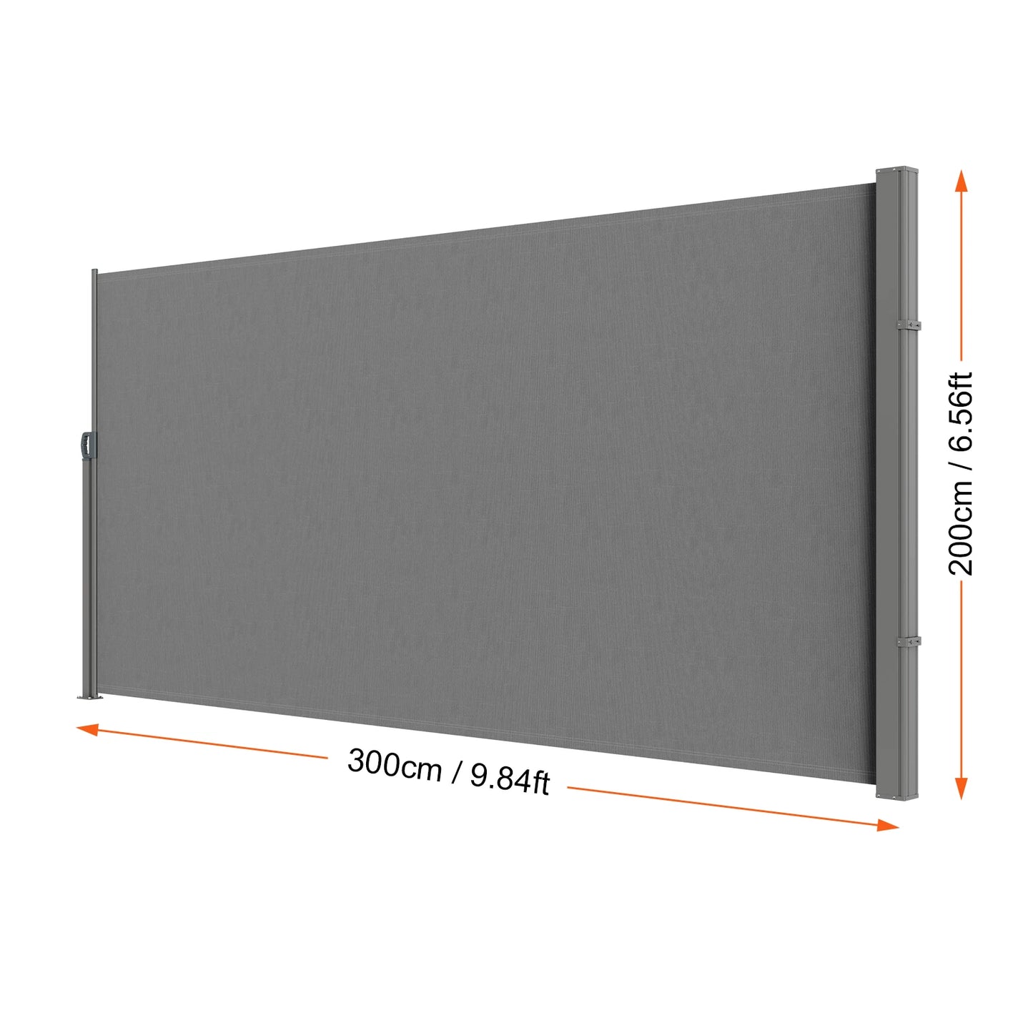 SucceBuy Retractable Side Awning Privacy Screen Polyester UV 30 Divider