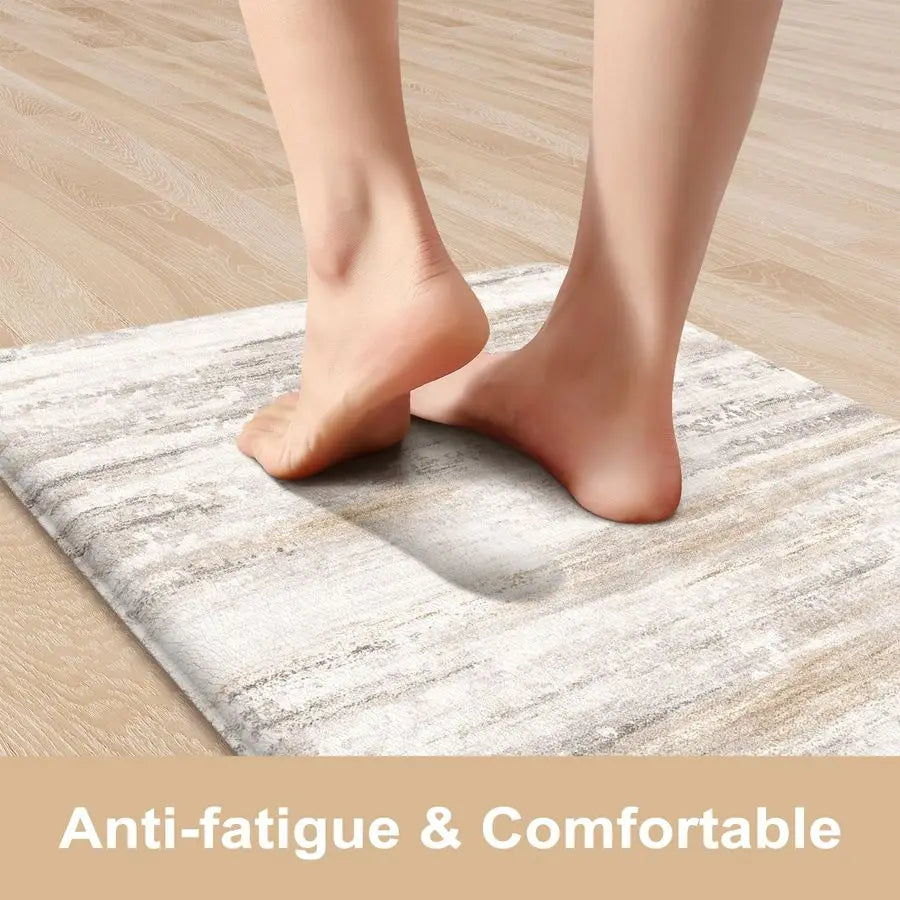 Anti Fatigue Kitchen Mats 2 Piece Memory Foam Cushioned