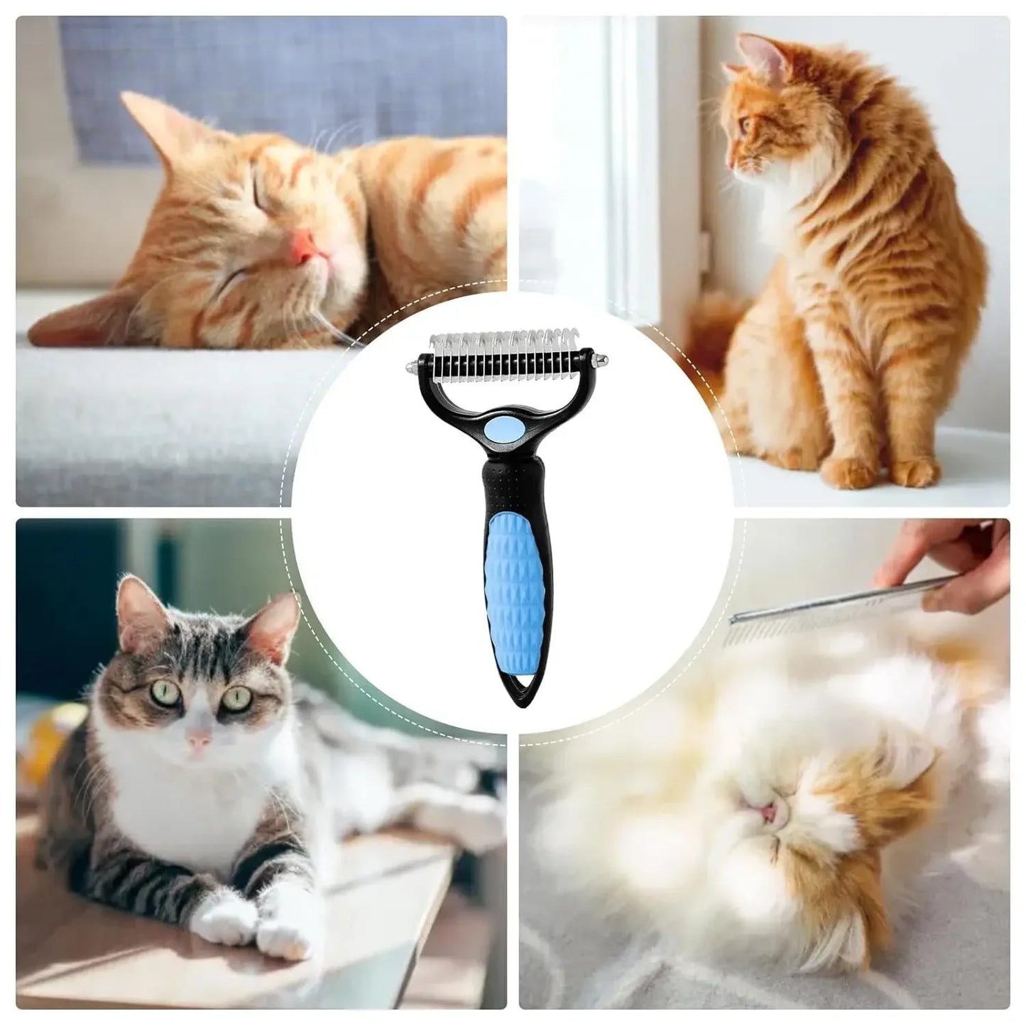 Double Sided Stainless Steel Hair Grooming Comb Cats Dogs