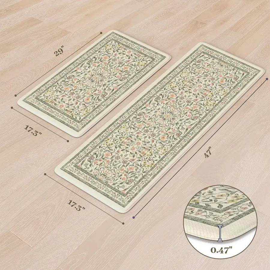 Anti Fatigue Kitchen Mats Set Of 2 Cushioned Non Slip