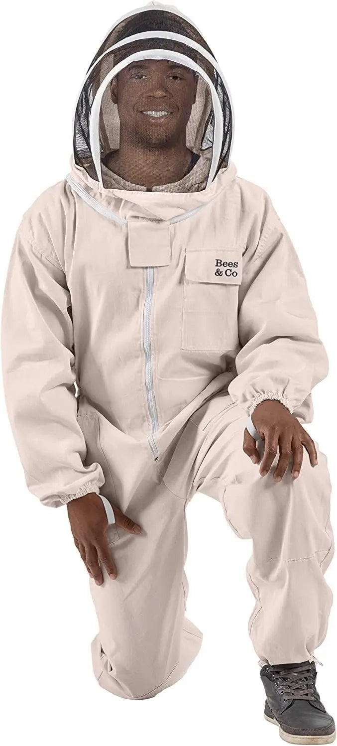 Bees And Co U74 Natural Cotton Beekeeper Suit With Veil