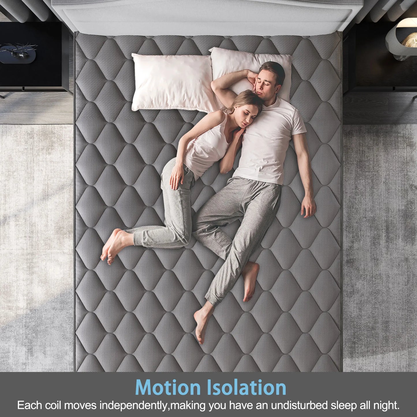 Viscountess Hybrid Memory Foam Mattress in a Box Euro Top Medium Firm