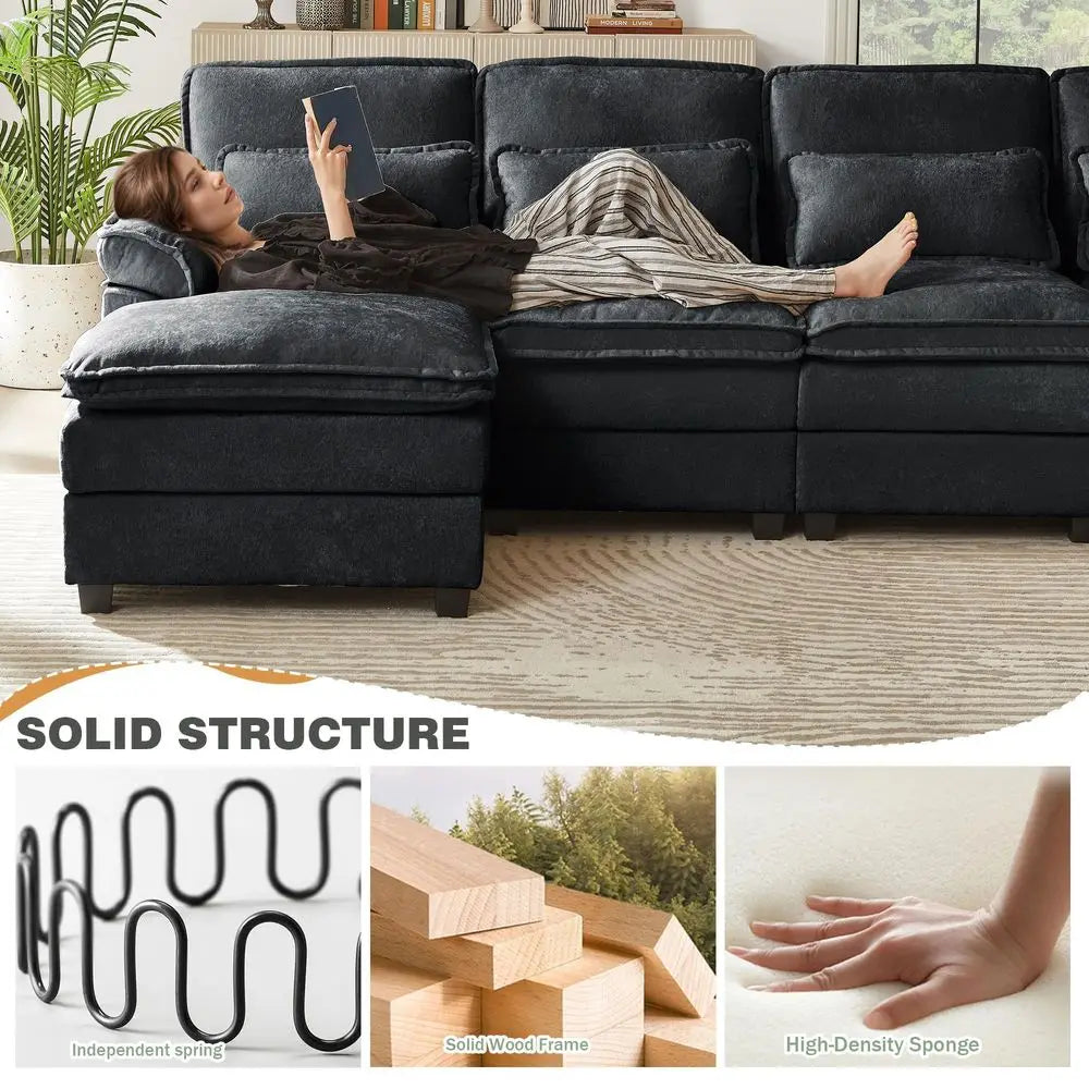Boucle Cloud Sofa Couch, Modern Deep Seat Boucle loveseat Sofa, Comfy Upholstered Couch with 2 Pillows, Oversized Accent Armcha