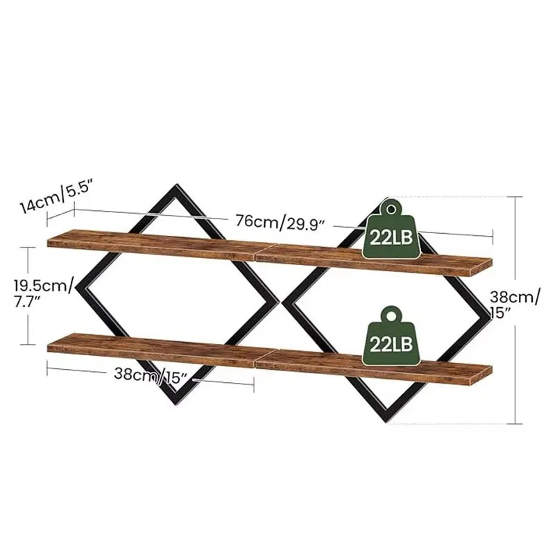 2pcs Floating Rack, One Set of Two Wall Mounted Racks, Four-Layer Suspended Racks, One Set of Two Wall Mounted Racks The Pet & Home Store