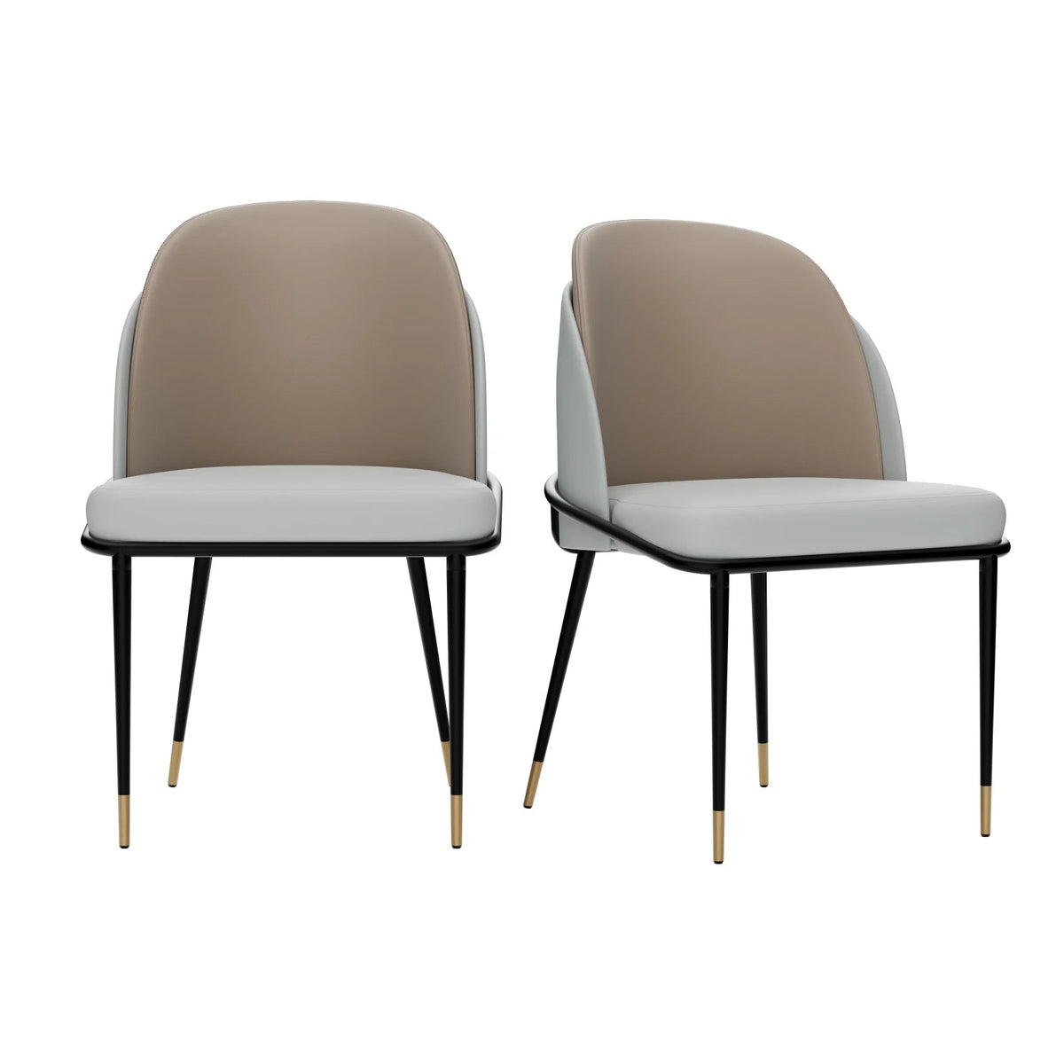 Luxurious Upholstered Dining Room Chairs Set, Microfiber Silicone Leather, 2 Colors, Kitchen Chairs The Pet & Home Store
