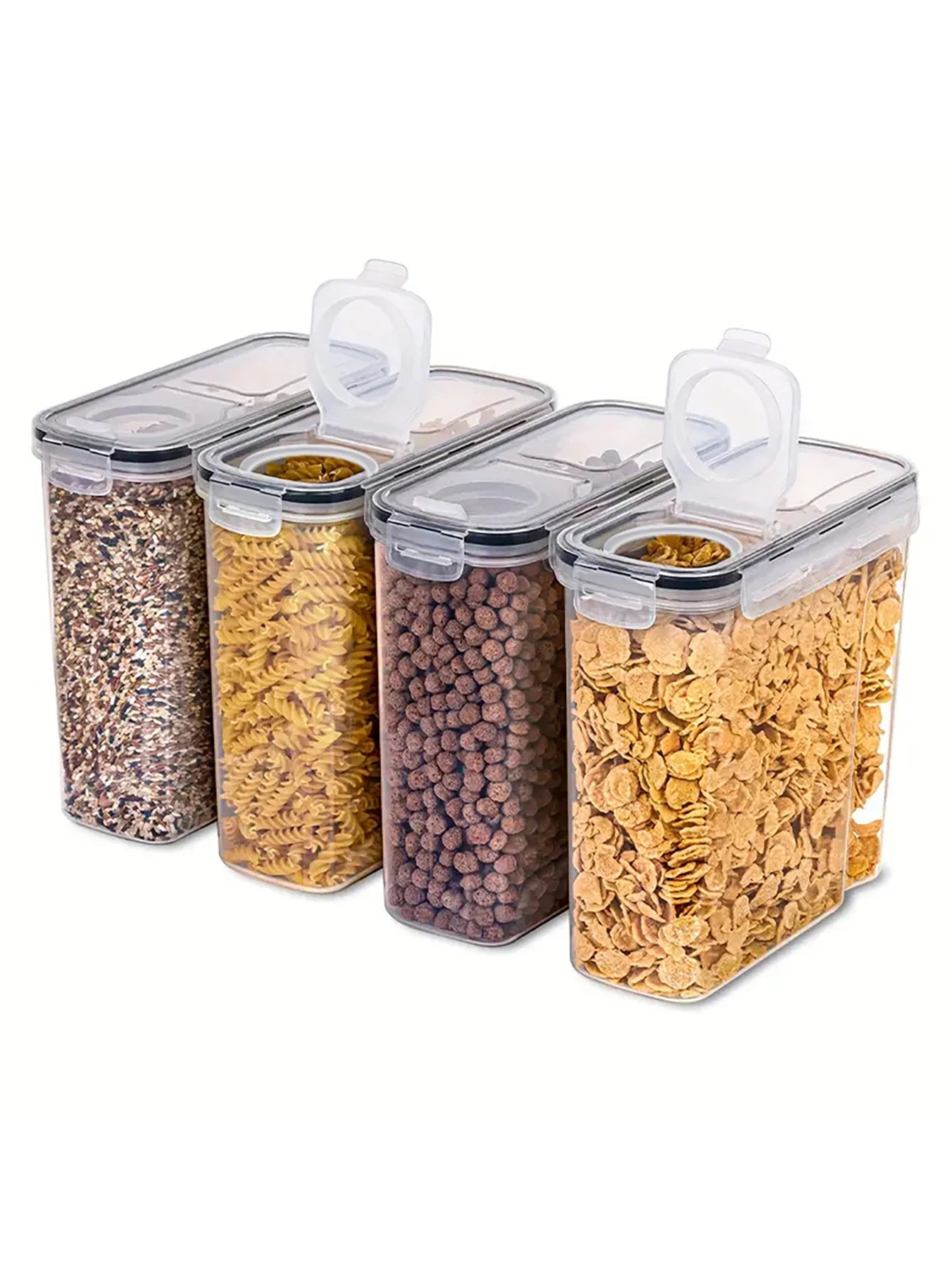 4pcs4l  Large Food Storage Containers With Lids, Airtight Food Storage Containers For Kitchen Pantry Organization And Storage