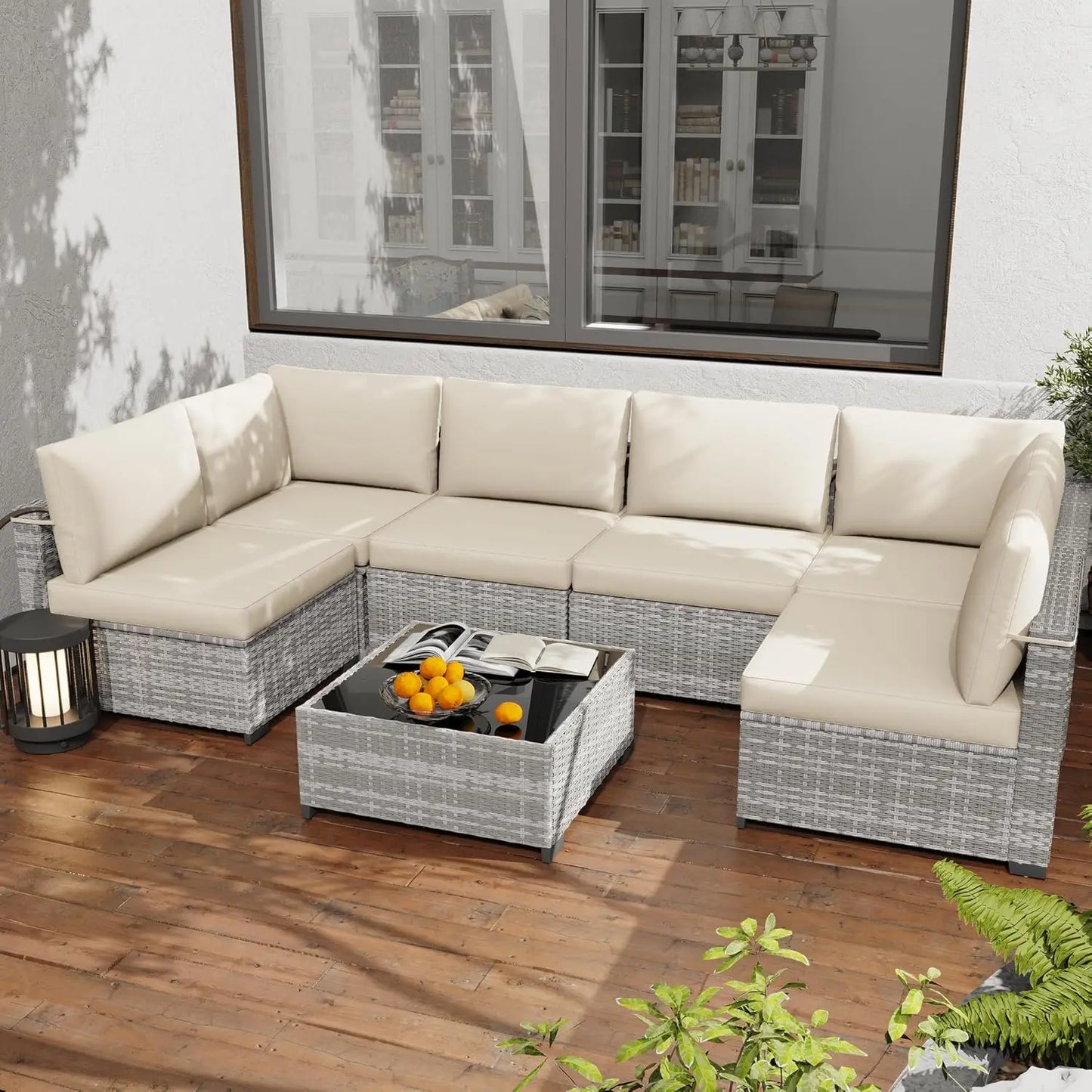 All Weather PE Rattan Modular Sectional Patio Set For Outdoors