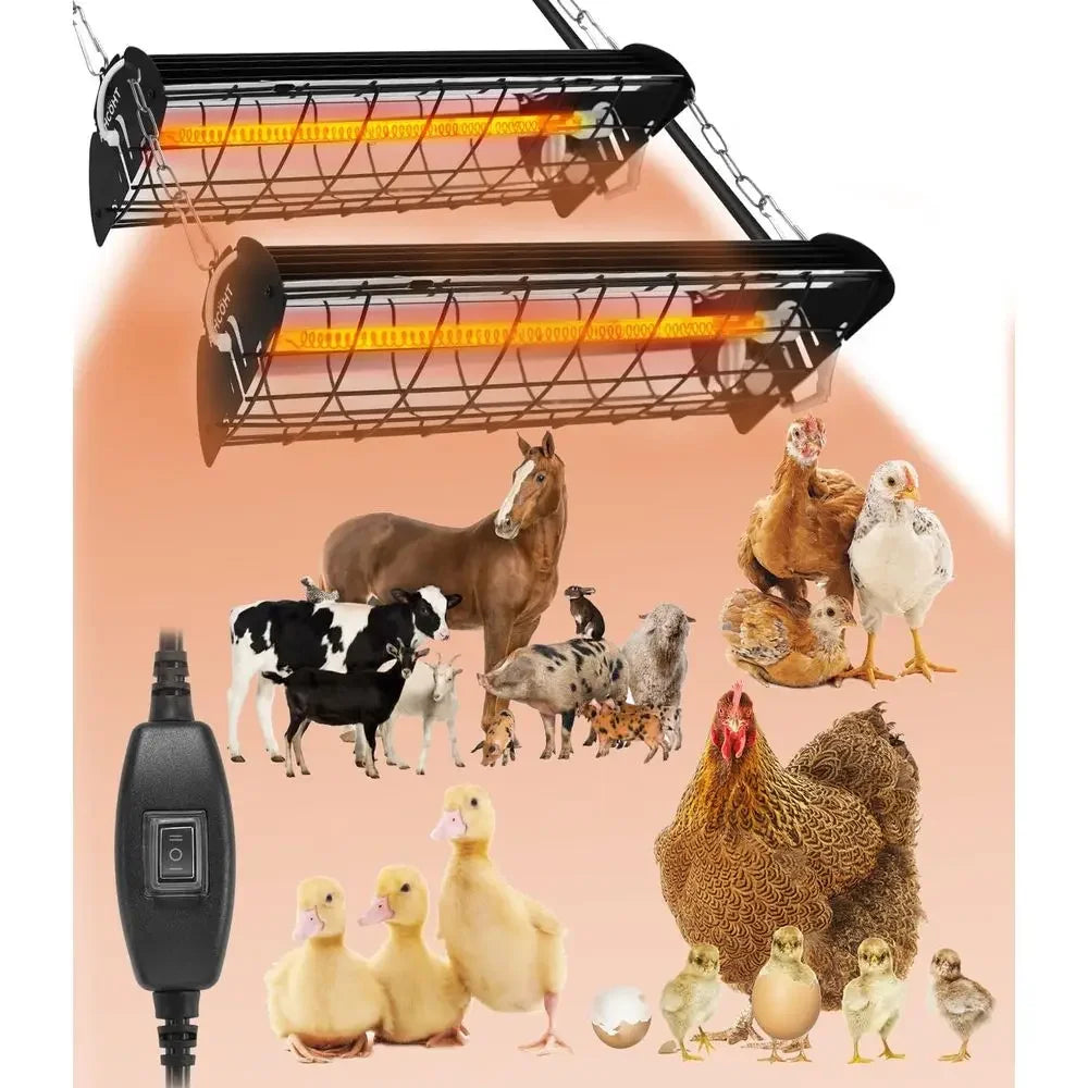 Waterproof Chicken Coop Heater 400W Two Pack With Adjustable Temperature