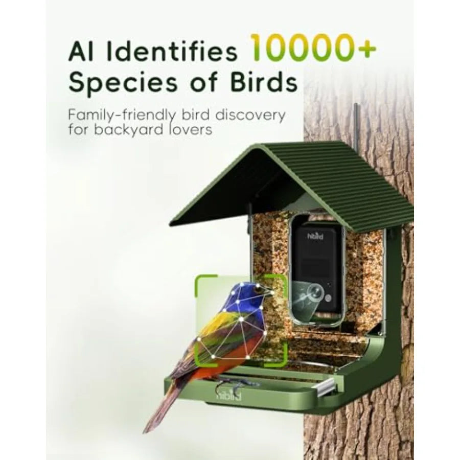 SHXI Hibird 4K Bird Feeder With Camera Dual WiFi Outdoor