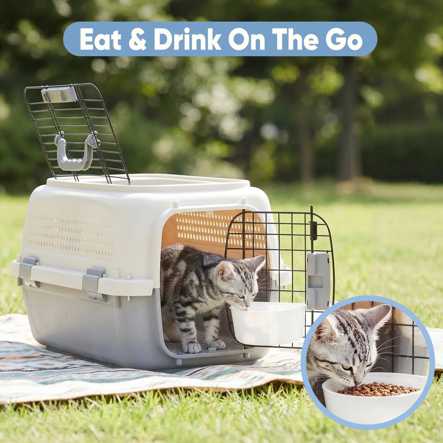 JHK 23Inch Pet Carrier For Small Dogs And Cats Travel