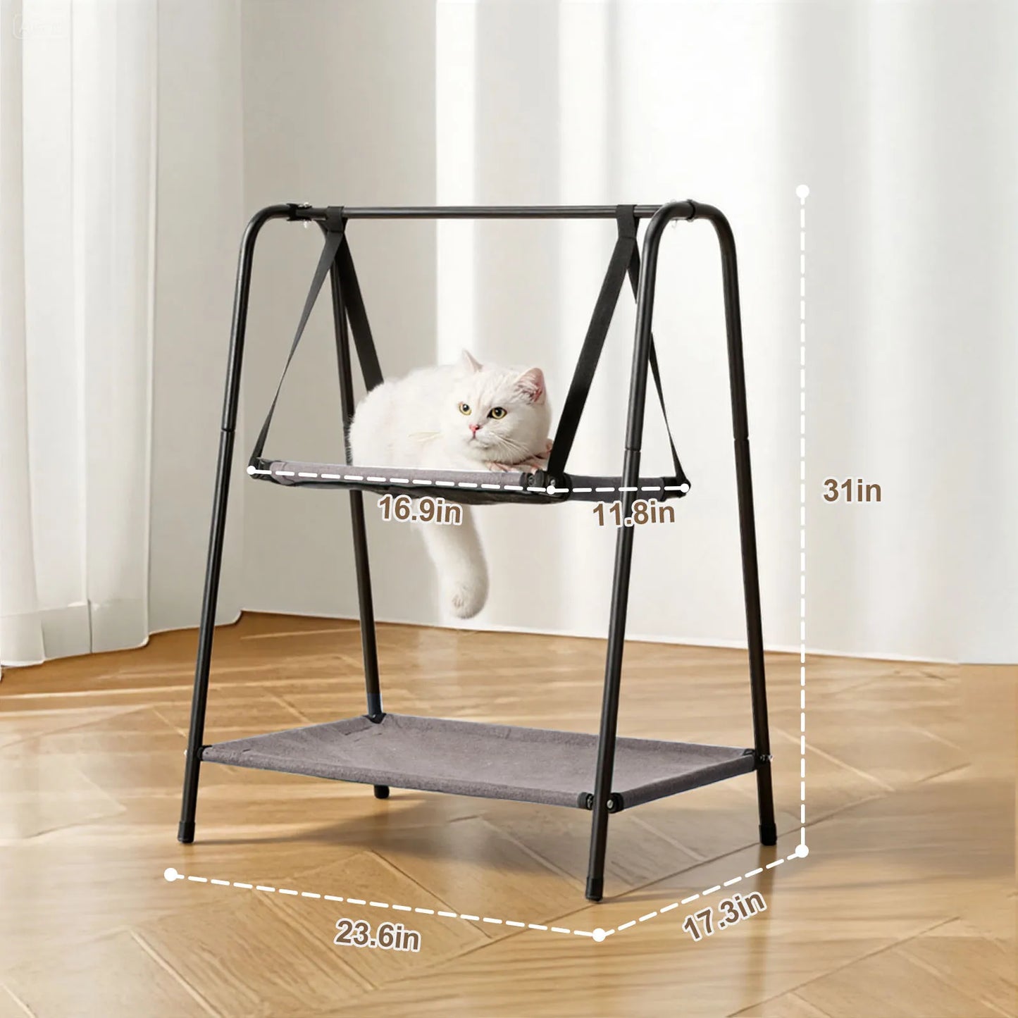 Cat Hammock Window Bed Dual Layer Wall Mount For Cats