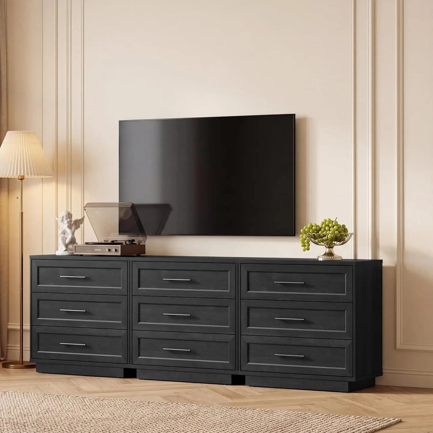 Buffet Cabinet With Glass Doors Modern Arched Sideboard
