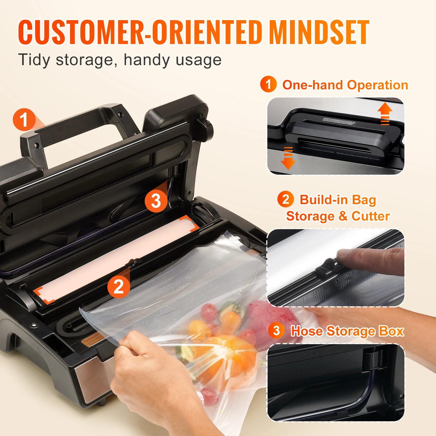 SucceBuy 90Kpa 130W Vacuum Sealer Machine With Free 10pcs Bags