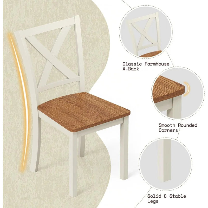 2026：6-Piece Farmhouse , 59 Wooden Table with 4 Chairs &, Kitchen & Dining Room Set 6, Space- The Pet & Home Store