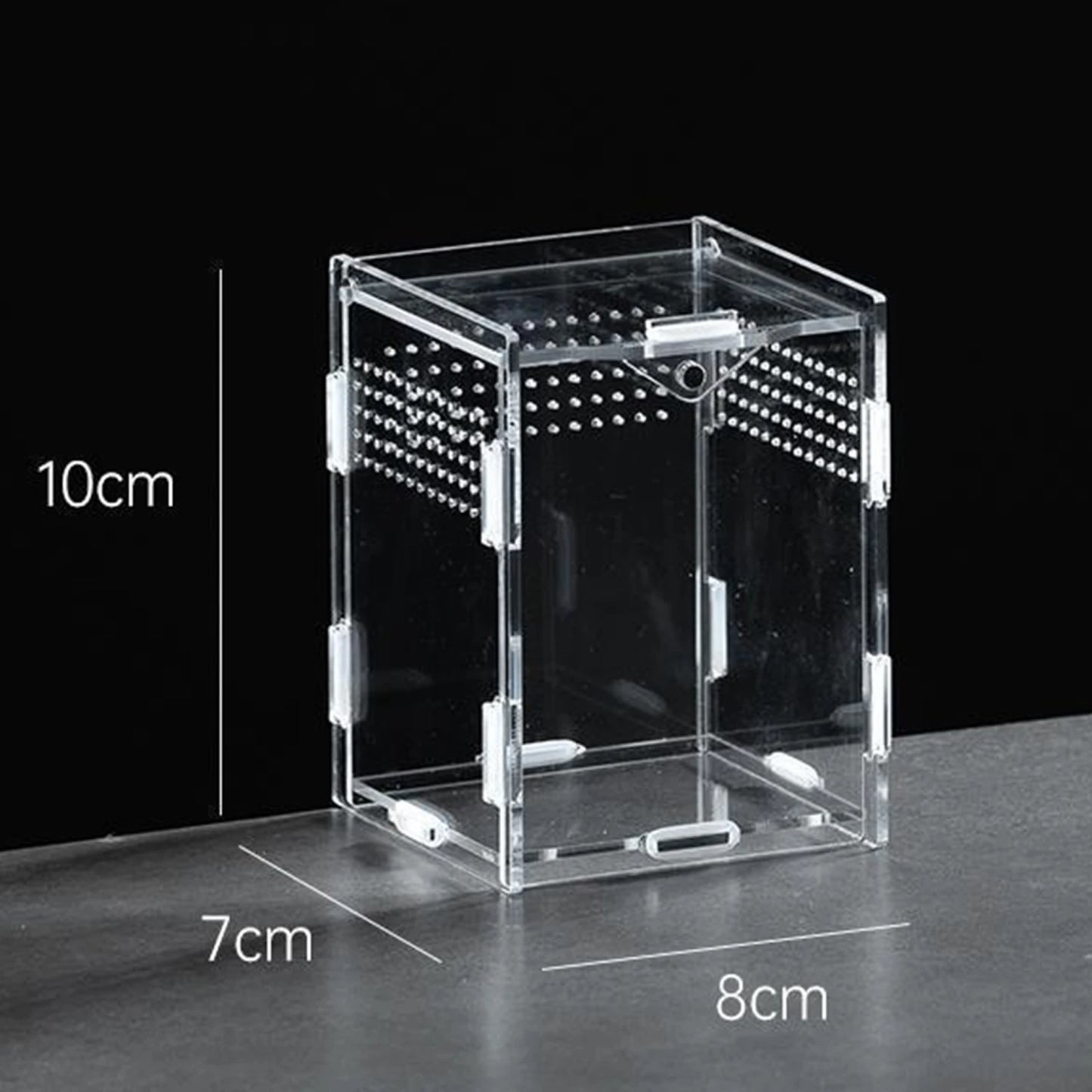 Acrylic Transparent Reptile Terrarium Breeding Box Turtle Cage Nano Arboreal Tarantula Enclosure Dearded Dragon Reptiles Habitat