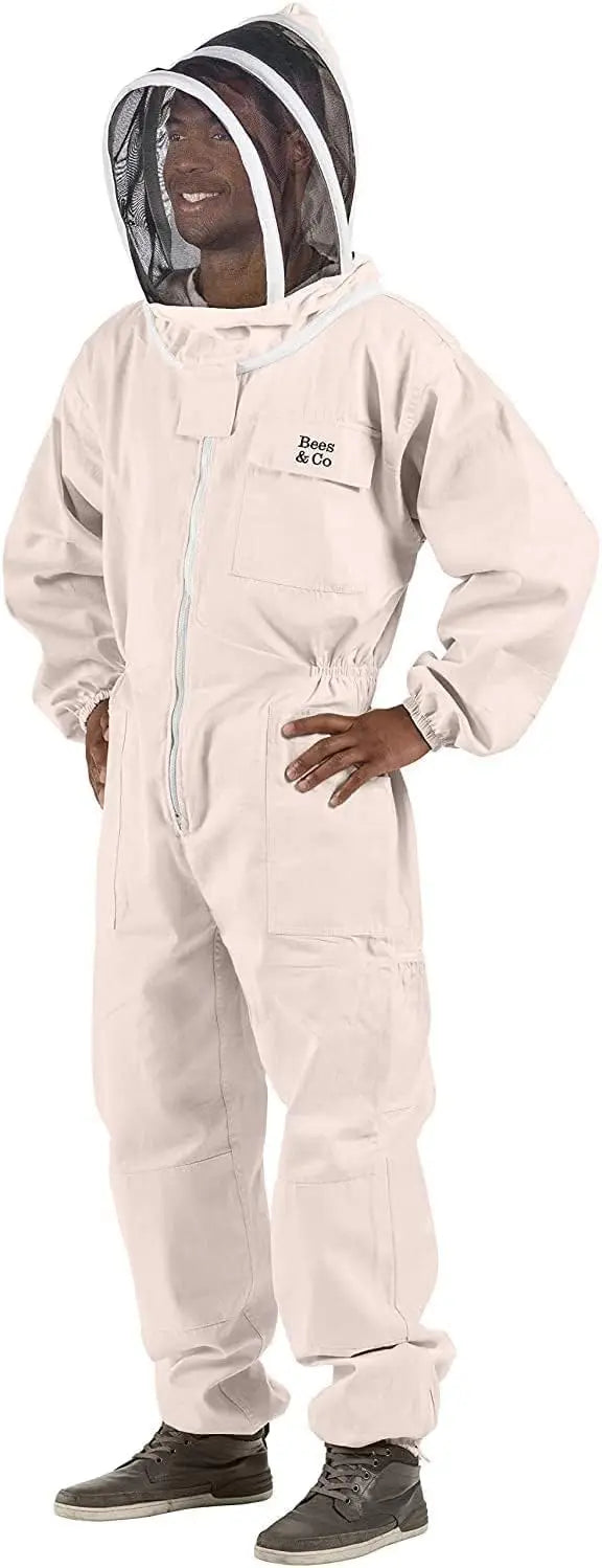 Bees And Co U74 Natural Cotton Beekeeper Suit With Veil