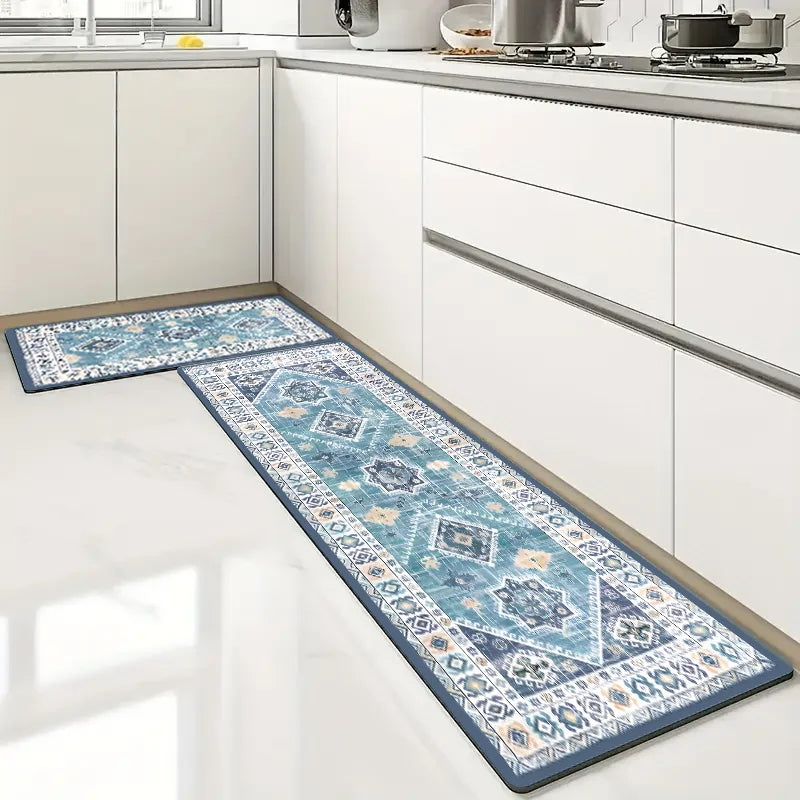 Bohemian Kitchen Mat Super Absorbent Non Slip Floor Mat Runner