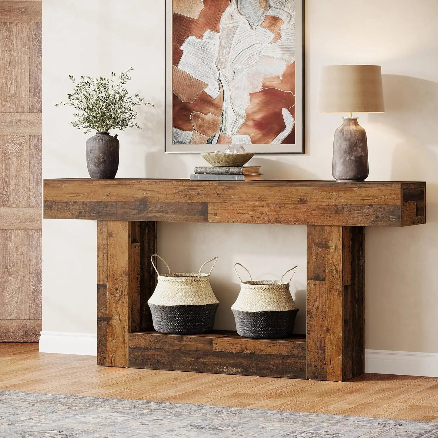 Tribesigns Farmhouse Console Table for Entryway Living Room