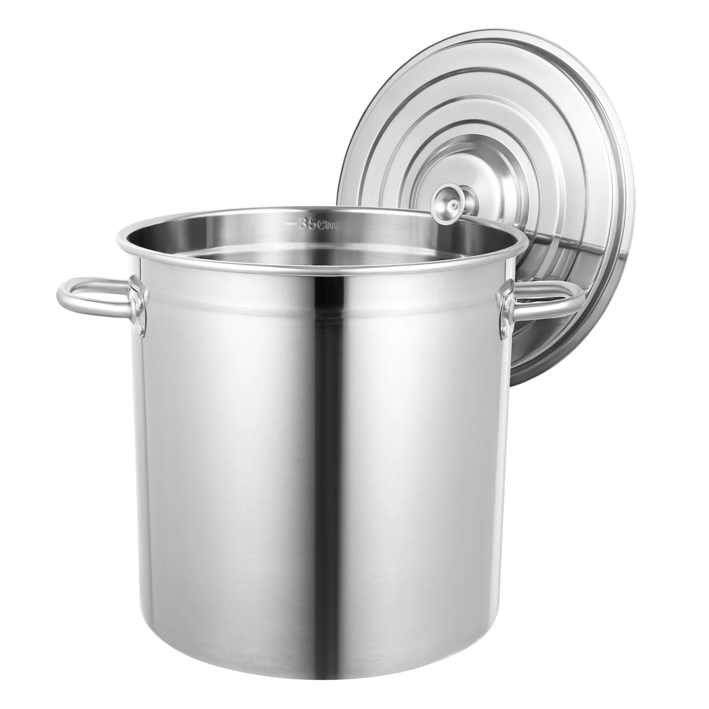 Stainless Steel Stock Pot With Lid And Durable Handles