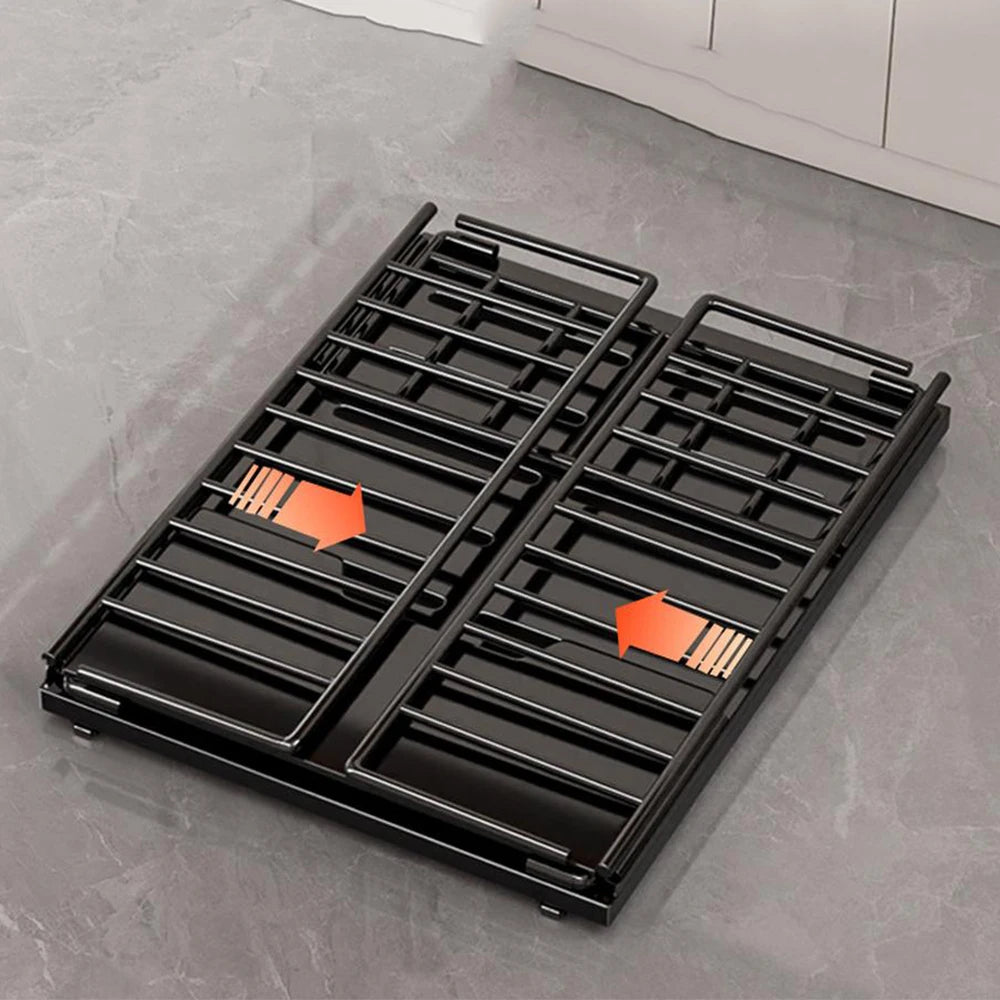 TWISTER.CK Pull Out Cabinet Organizer Carbon Steel Foldable Drawers