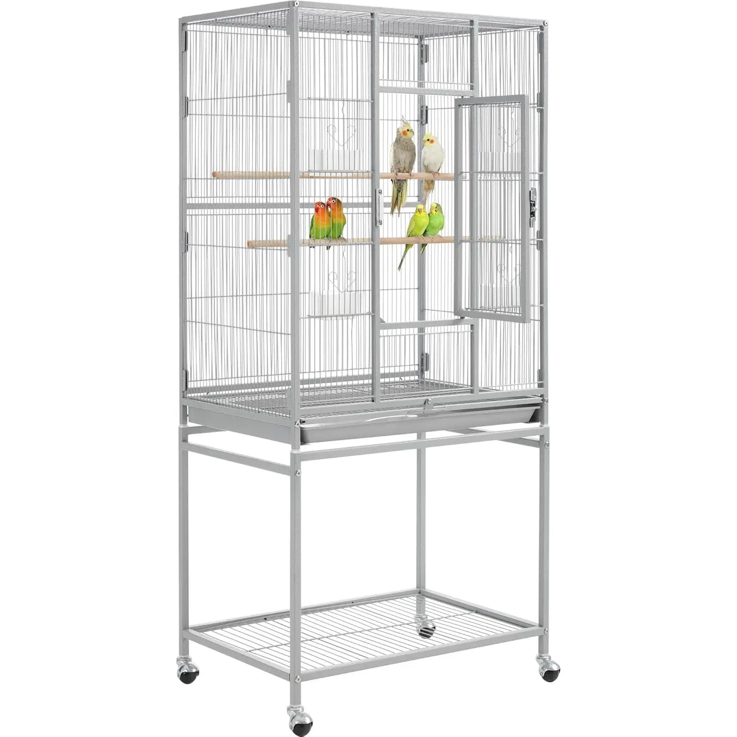 Wrought Iron Parrot Cage Stand For Small Birds And Parakeets