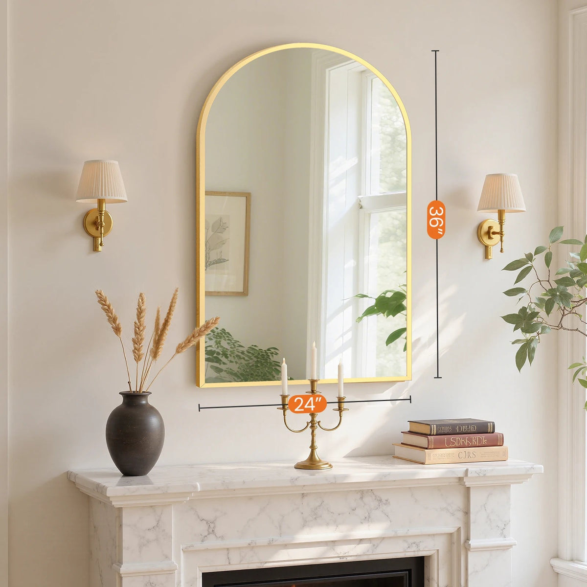 Arched Bathroom Mirror (various sizes and colors) The Pet & Home Store
