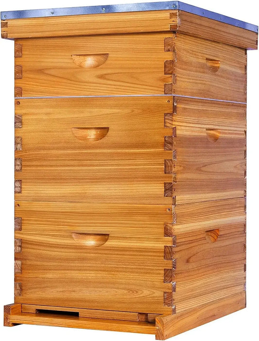 10 Frame Langstroth Beehive Kit With Beeswax Coated Frames