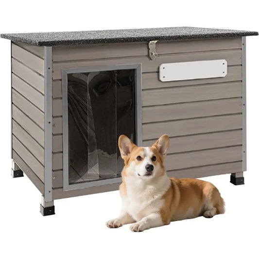 Dog House Outdoor & Indoor Anti-Chewing Iron e Dog Kennel Easy Clean and Assemble Openable Roo or Small to Medium Dog Breeds (32 The Pet & Home Store