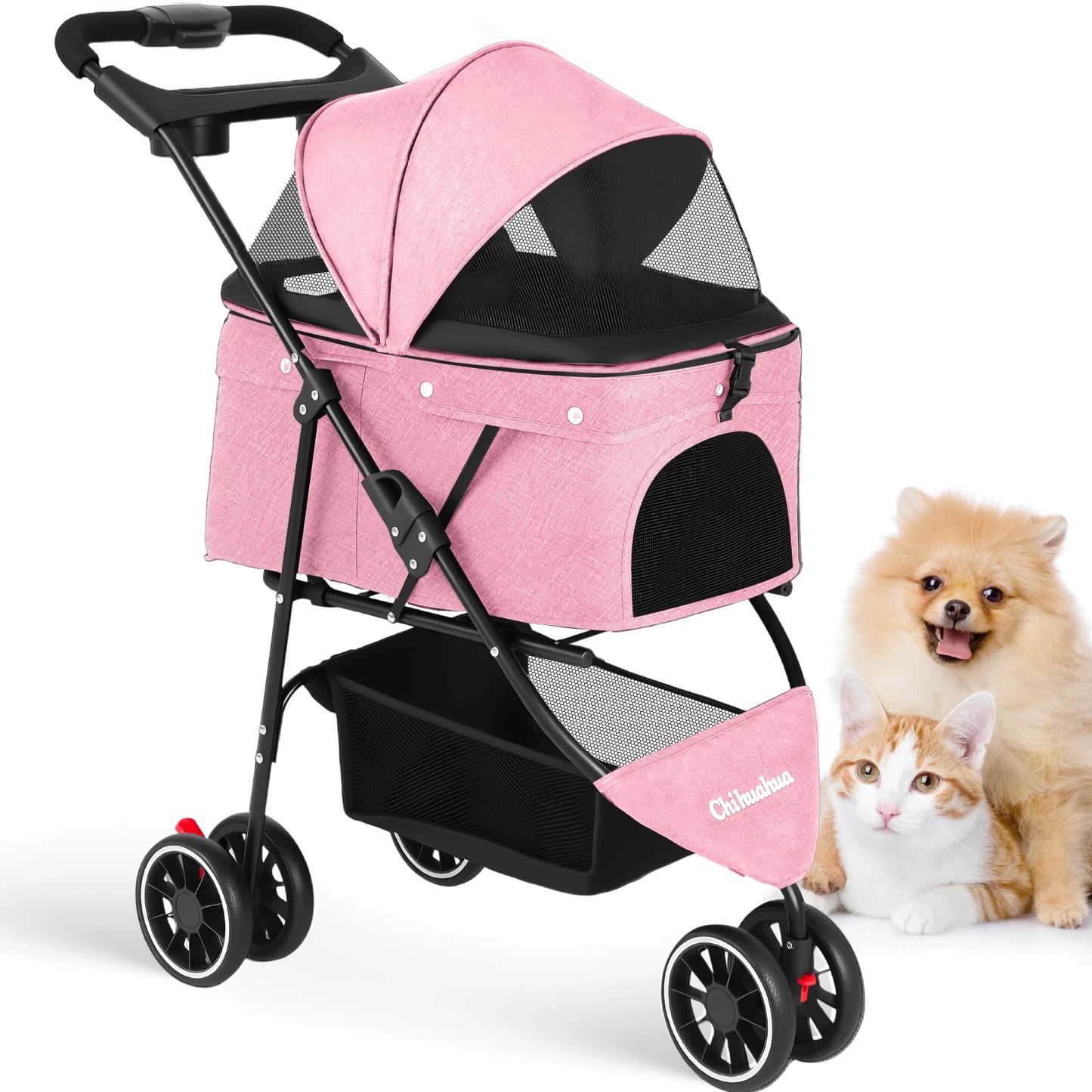 CHIHUAHUA Portable Pet Stroller For Small Dogs And Cats Foldable